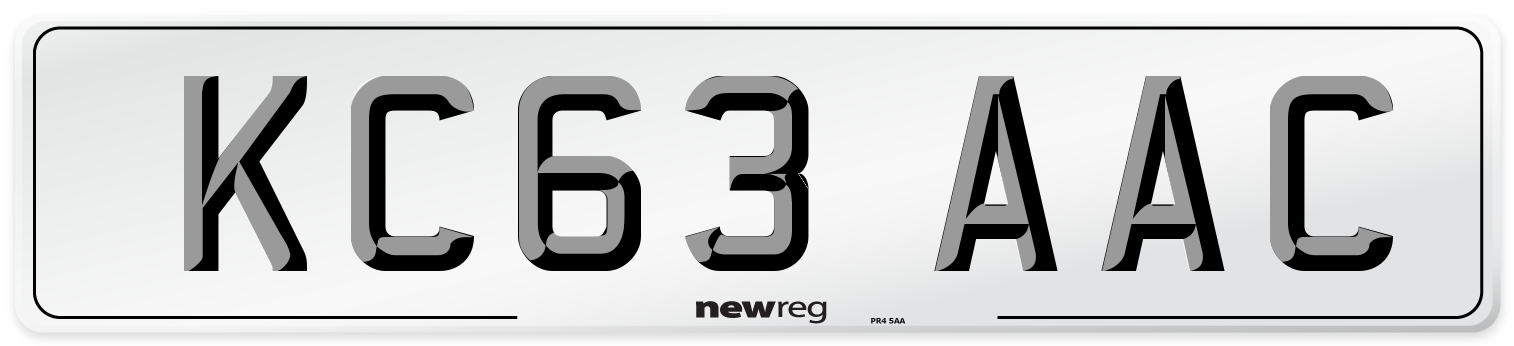 KC63 AAC Number Plate from New Reg